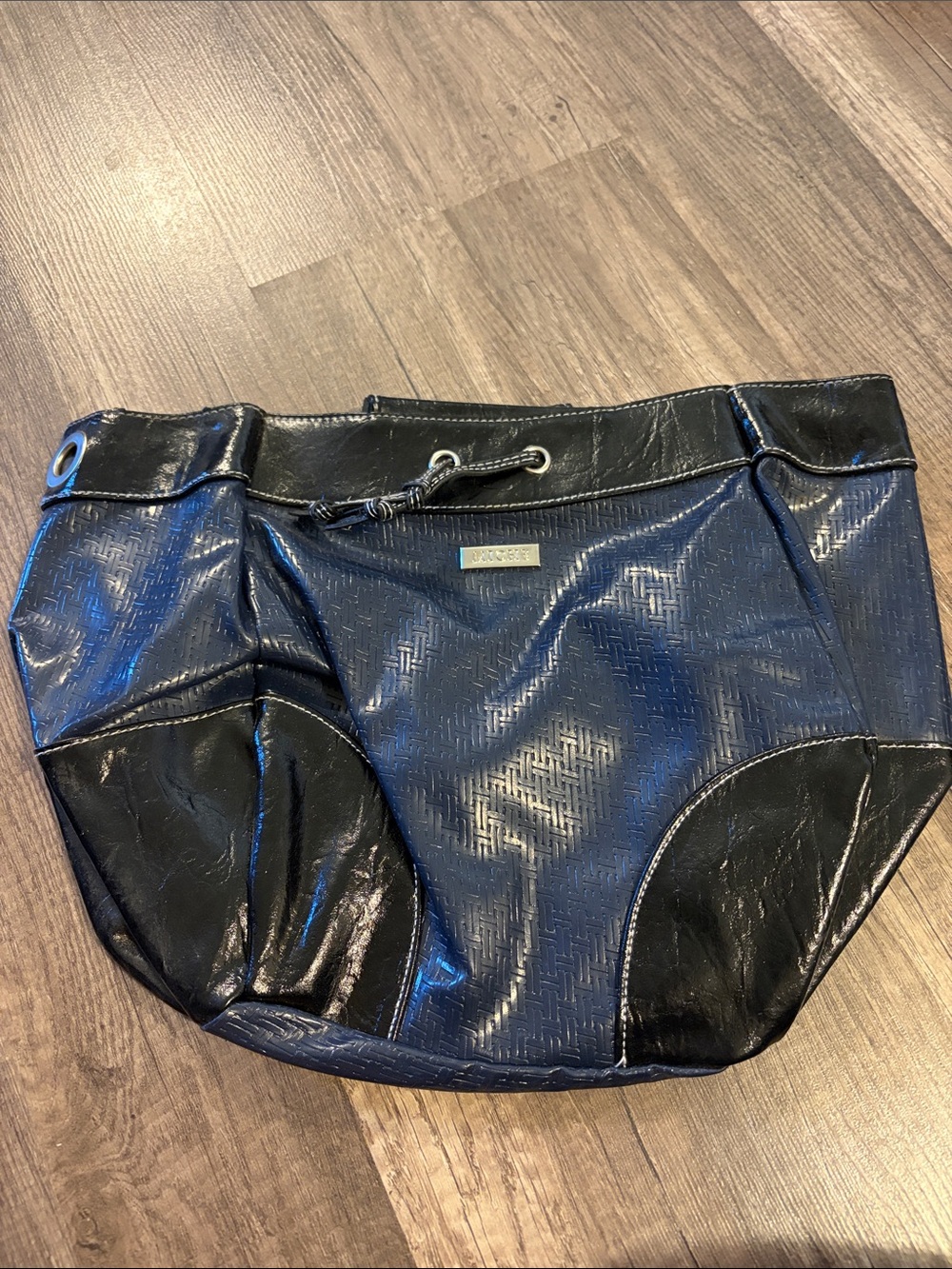 Miche Demi Shell - Blue and Black Shiny Drawstring (Johanna)
